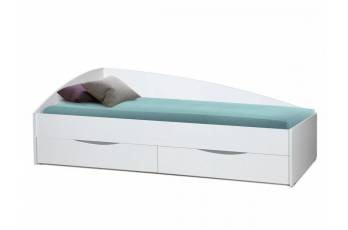 Кровать Фея-3 асимметричная 2000х900 белый