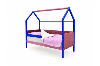 Кровать-домик мягкий Svogen с бортиком синий-лаванда