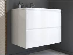 Тумба с раковиной Quadro 800 навесная 2 ящика