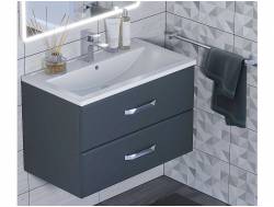 Тумба с раковиной Uperwood Foster серый графит 80 см