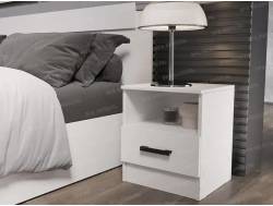 Тумба прикроватная Эко белый гладкий