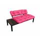 Диван Дачный со столиком розовая подушка
