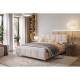 Кровать с основанием Грета песок алькантара