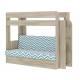 Кровать двухъярусная Карамель 75 сонома-бирюзовые зигзаги