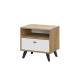 Тумба прикроватная Милан Дуб Золотой/Белый Матовый