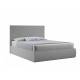 Кровать Стелла с ПМ 1400х2000 мм микровелюр светло-серый