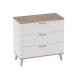 Комод 3 ящика Гавана Белый матовый