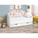 Кровать с продольной мягкой спинкой Софа №11 принцесски