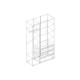 Шкаф 3-створчатый с 3 ящиками Стил