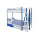 Двухъярусная кровать Svogen с ящиками сине-белый