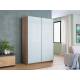 Шкаф-купе Прайм 2-х дверный 1600 Стекло Белое Сонома