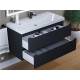 Тумба с раковиной Uperwood Tanos матовая черная 100 см