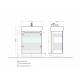 Тумба с раковиной Lana 50 белая