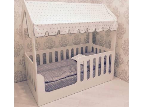 Кровать-домик ЛДСП белый