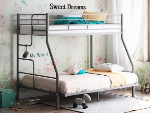 Двухъярусная кровать Гранада-3 140 серая