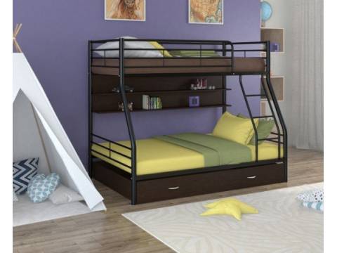 Двухъярусная кровать Гранада - 2 ПЯ черный