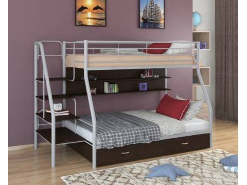 Двухъярусная кровать Толедо 1 ПЯ серый венге