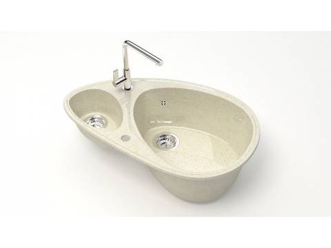 Мойка овал 1,5чаши Эмма Z13Q2 беж