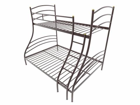 Кровать двухъярусная Глория коричневая