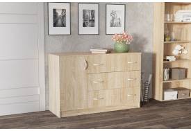 Комод Лофт 3 ящика 1 дверца дуб сонома