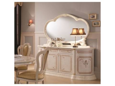 Комод с зеркалом для гостиной Роза беж