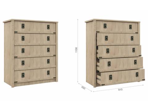 Комод Валенсия 5 ящиков