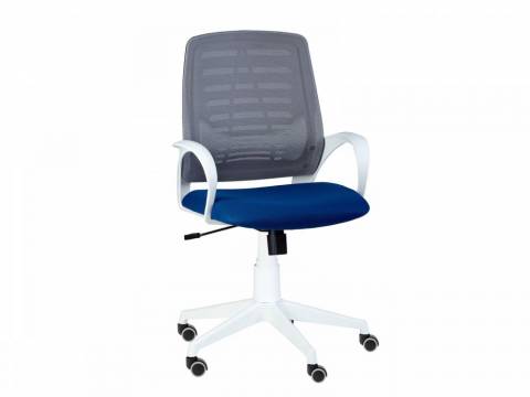 Кресло Ирис white стандарт черный/синий