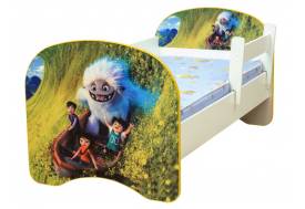 Кровать детская с фотопечатью без ящика Снежный человек