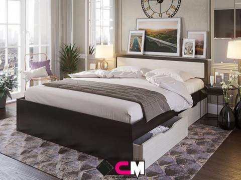 Кровать КР 607 с ящиками Гармония венге