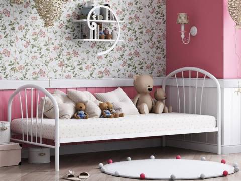 Кровать металлическая Эвора белая