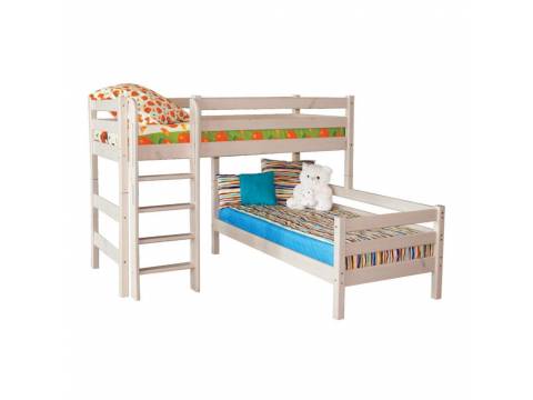 Угловая кровать Соня с прямой лестницей