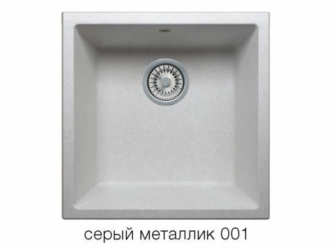 Кухонная мойка Tolero R-128 Серый металлик 001