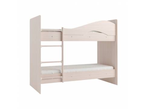 Двухъярусная кровать Мая без ящиков на щитах дуб млечный