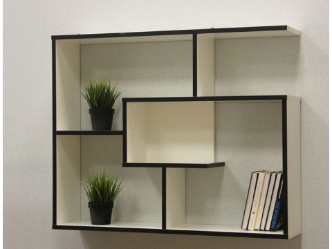 Полка Орион Белый/Черный