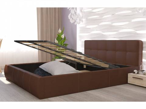 Кровать с ПМ 1600 мм Оскар 73/1 Коричневая