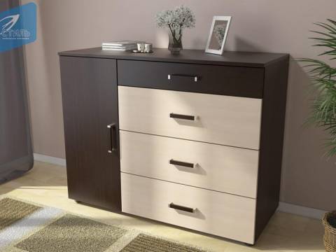 Комод Вега К-02 венге/дуб молочный