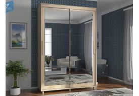Шкаф-купе Комфорт 12 Прайм c прямоугольным зеркалом 1500 сонома