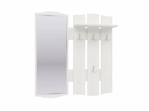 Вешалка с зеркалом Фьюжен 2-0403 белый