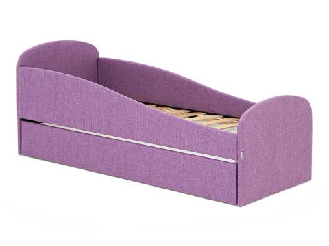 Кровать с ящиком Letmo черничный мусс (рогожка)