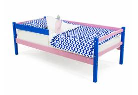 Кровать-тахта Svogen с бортиком синий-лаванда