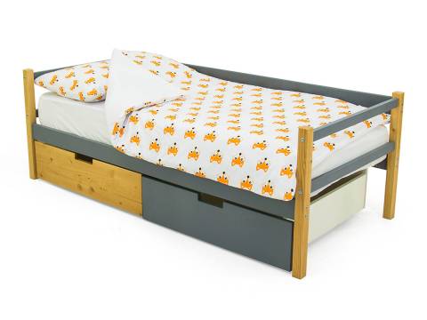 Кровать-тахта Svogen с ящиками дерево-графит