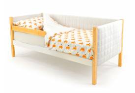 Кровать-тахта мягкая Svogen с бортиком дерево-белый