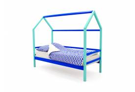 Кровать-домик Svogen мятно-синий