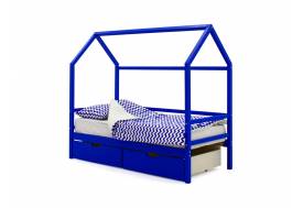 Кровать-домик Svogen с ящиками синий