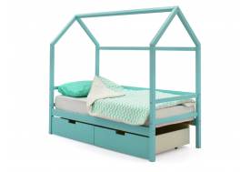 Кровать-домик Svogen с ящиками мятный