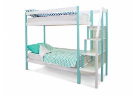 Двухъярусная кровать Svogen мятно-белый