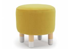 Пуф круглый Stumpa горчичный