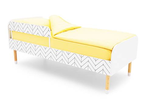 Кровать Stumpa Классика с бортиком рисунок Ёлочки