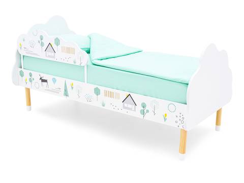 Кровать Stumpa Облако с бортиком рисунок Ферма