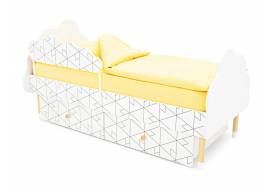 Кровать Stumpa Облако бортик и ящики рисунок Холмы